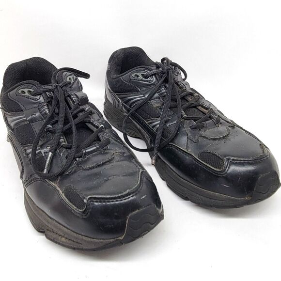 Vionic "Walker" Mens Black Leather Walking Lace Up Sneakers Size US11.5 EUR 44.5 - Picture 1 of 16